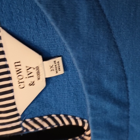 Crown And Ivy Ladies Blue Top - Picture 3 of 5